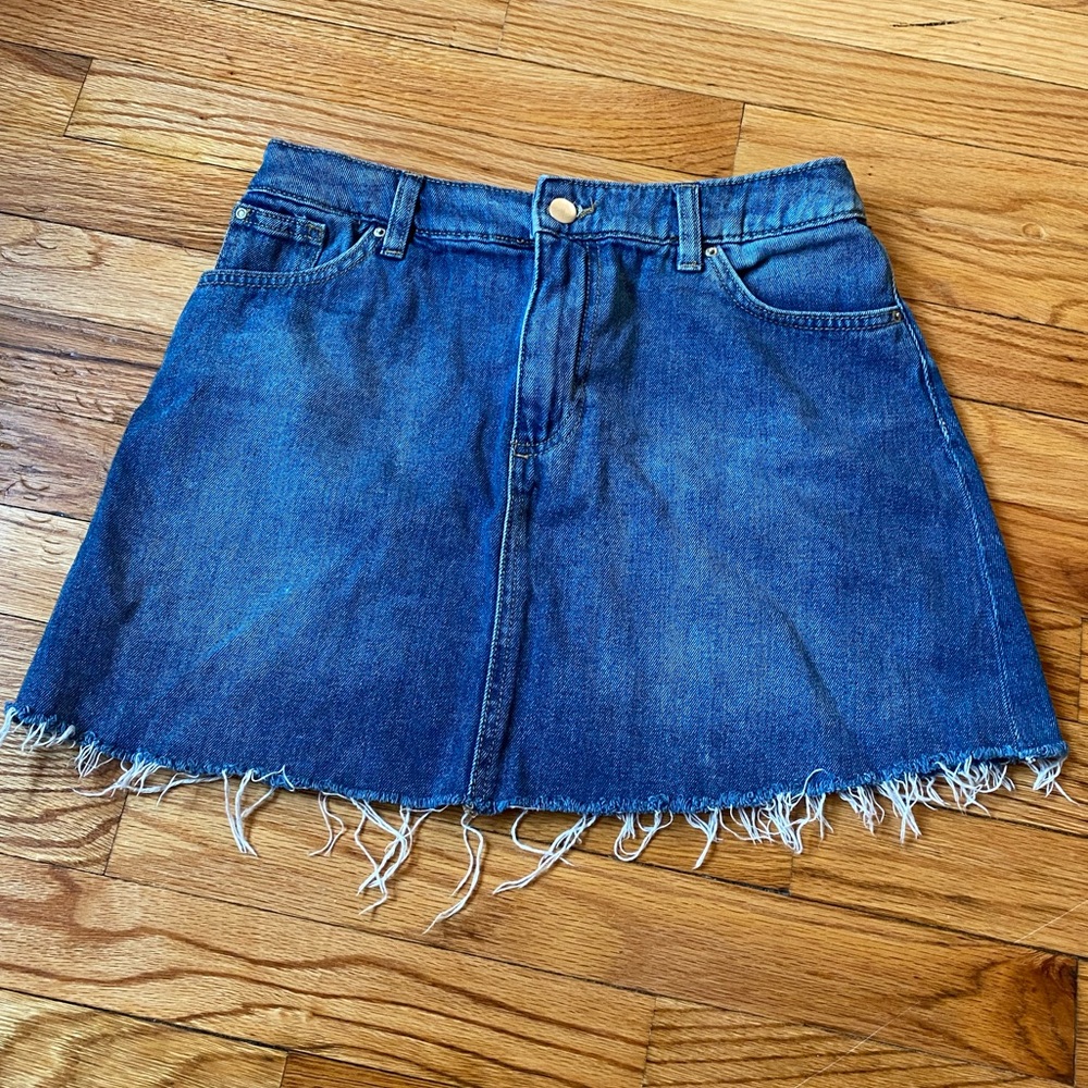blue jean skirt